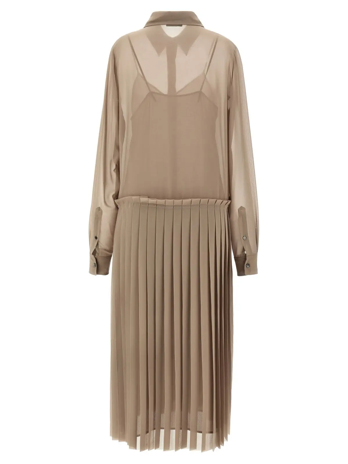 Сукня Pleated Midi Ami Paris Бежева 2 'Pleated Midi' dress FDR262PL00270952 AMI PARIS Beige