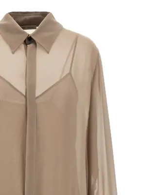 'Pleated Midi' dress Woman AMI PARIS Beige