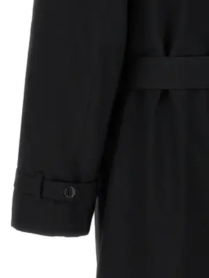 Wool trench coat 100% virgin wool FENDI Black
