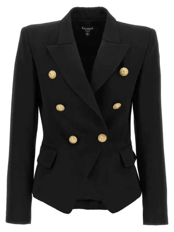 Double-breasted blazer BALMAIN Black