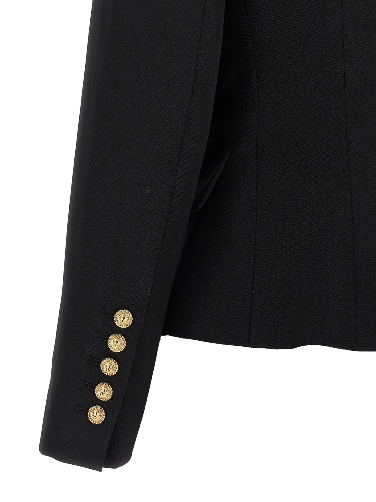 Блейзер двобортний Balmain Чорний 4 Double-breasted blazer 100% virgin wool BALMAIN Black