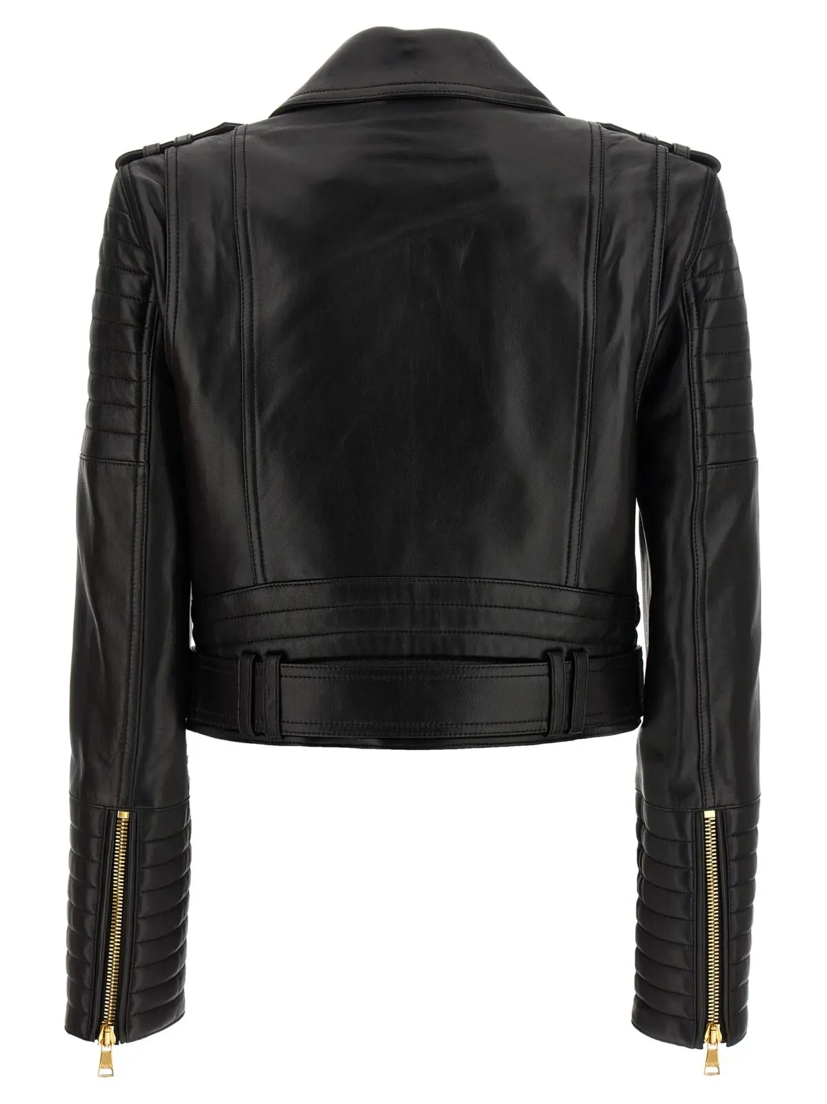 Куртка шкіряна Balmain Чорна 2 Leather jacket FF1TD207LC620PA BALMAIN Black