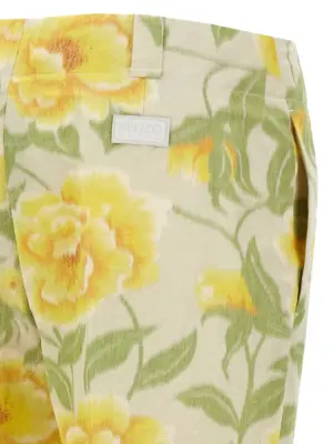 'Kenzo Peonies' pants 36% polyester 36% ln 28% cotton KENZO Multicolor