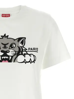 'Happy Tiger' T-shirt Woman KENZO White