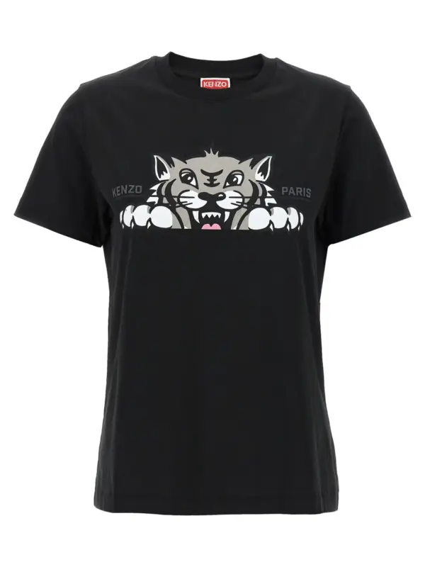 'Happy Tiger' T-shirt KENZO Black