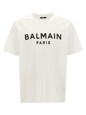 Logo print T-shirt BALMAIN White/Black