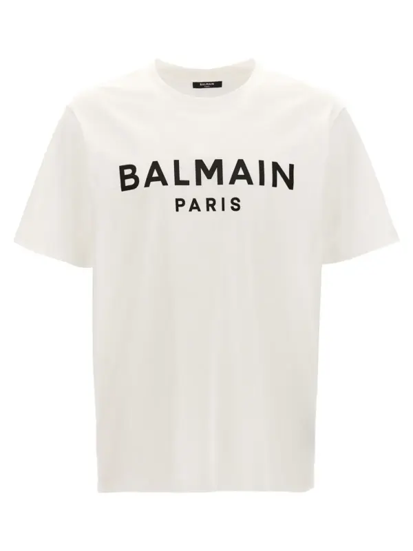 Logo print T-shirt BALMAIN White/Black