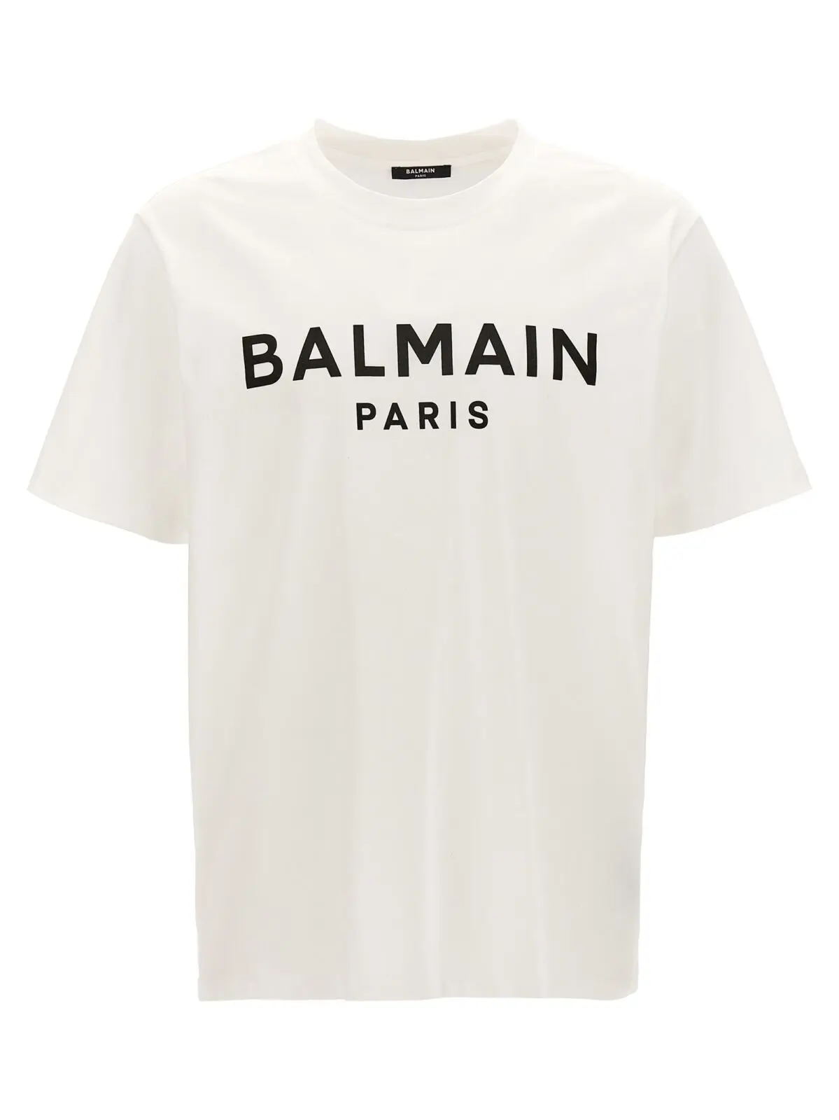 Футболка Balmain з логотипом Чорно-біла 1 Logo print T-shirt BALMAIN White/Black