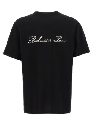 'Signature' T-shirt FH1EG000BC68EAB BALMAIN White/Black