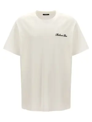 'Signature' T-shirt BALMAIN White/Black