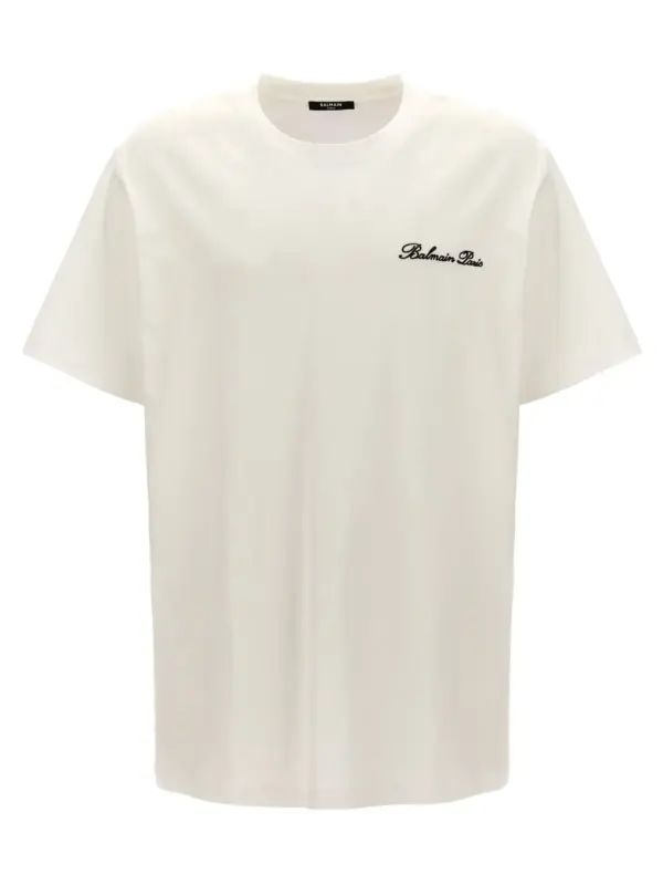 'Signature' T-shirt BALMAIN White/Black