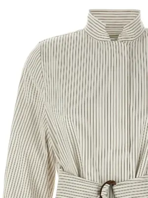 Striped blouson Woman FENDI White