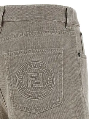 'Fendi Stamp 1925' shorts 100% cotton FENDI Beige