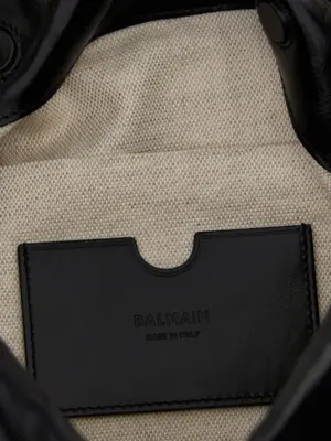 'Sync Hobo' shoulder bag 100% calfskin leather (Bos Taurus) BALMAIN Black