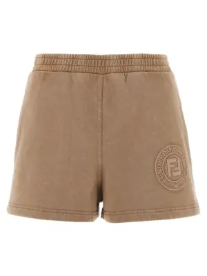 3D 'Fendi Roma' shorts FENDI Brown