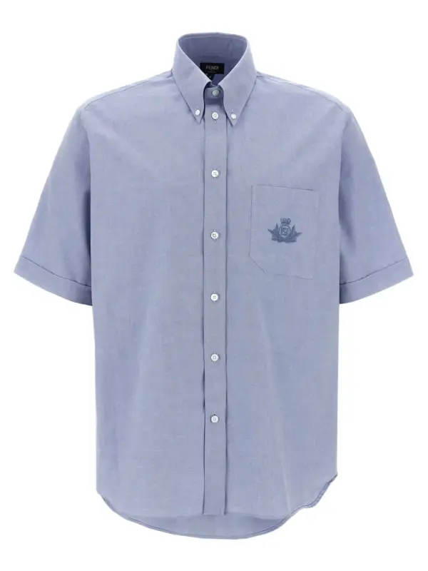 'Fendi Crest' shirt FENDI Light Blue