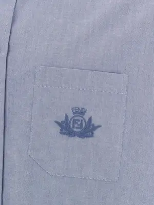 'Fendi Crest' shirt 100% cotton FENDI Light Blue