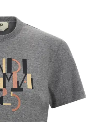 'Fendi Roma 1925' T-shirt Woman FENDI Gray