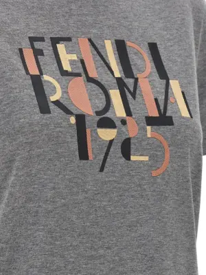 'Fendi Roma 1925' T-shirt 100% cotton FENDI Gray