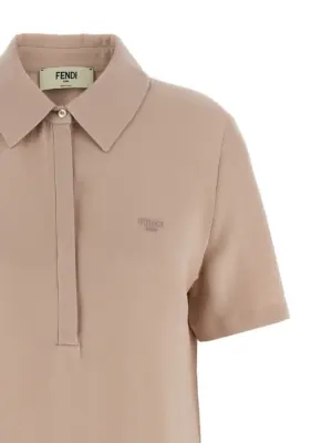 Silk polo shirt Woman FENDI Pink