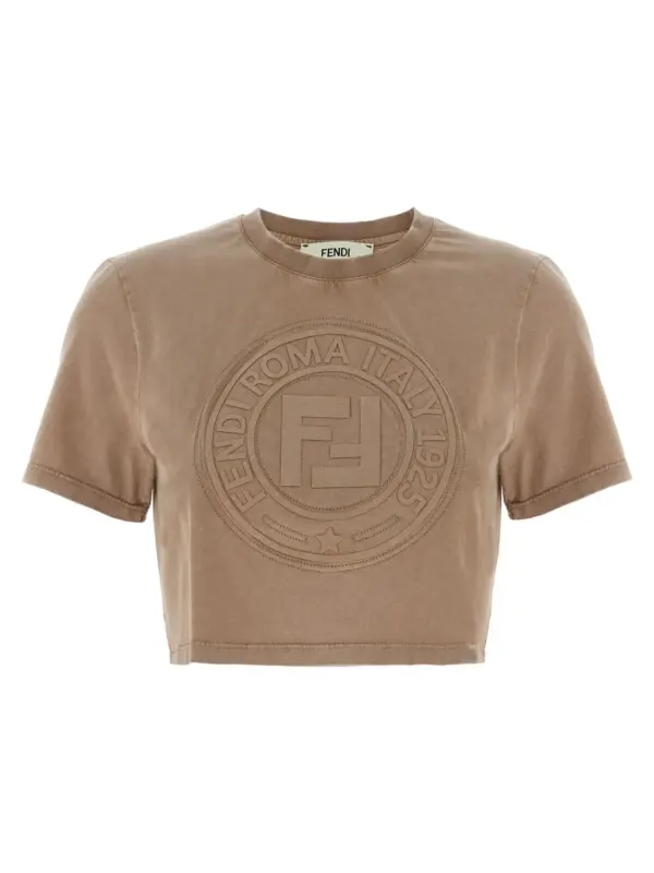 3D 'Fendi Roma' T-shirt FENDI Brown