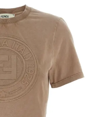 3D 'Fendi Roma' T-shirt Woman FENDI Brown