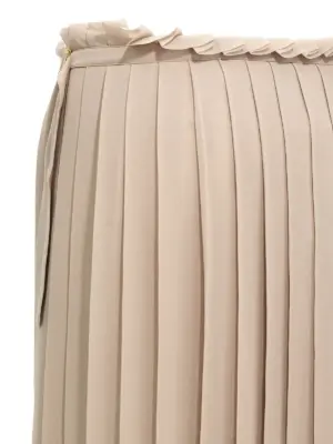 'Pleated' skirt 100% polyester AMI PARIS Beige