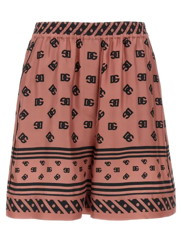Silk bermuda shorts DOLCE & GABBANA Pink
