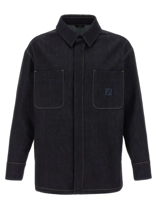 Saddlery Jacket FENDI Blue