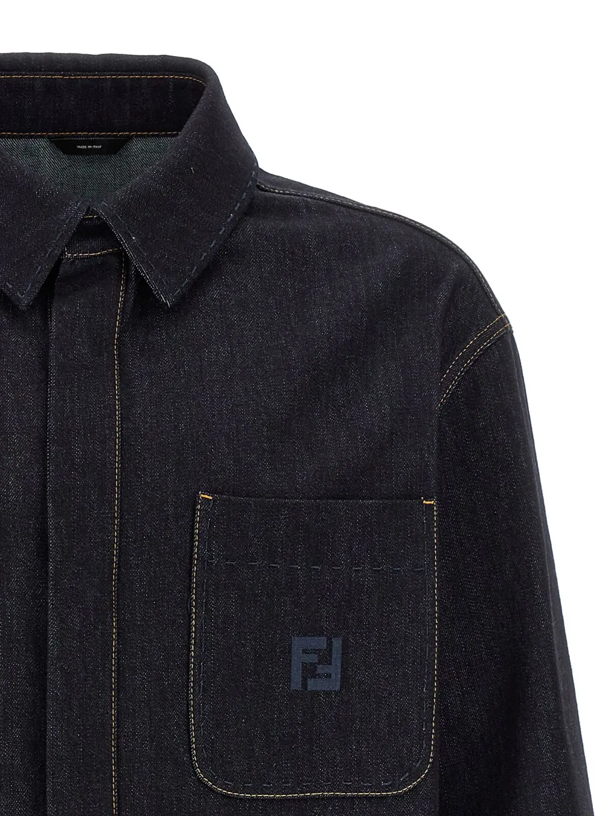 Куртка Fendi Saddlery Синя 3 Saddlery Jacket Man FENDI Blue