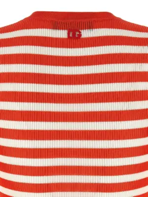 Striped viscose cardigan 100% viscose DOLCE & GABBANA Orange