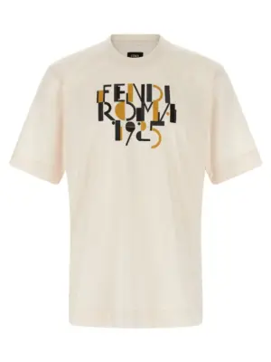 'Fendi Roma 1925' print T-shirt FENDI White