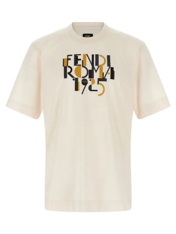 'Fendi Roma 1925' print T-shirt FENDI White