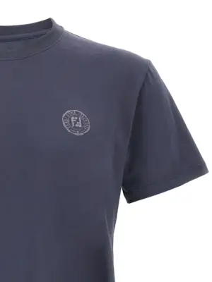 'Postcards' T-shirt Man FENDI Blue