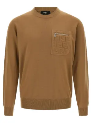 FF pocket sweater FENDI Beige
