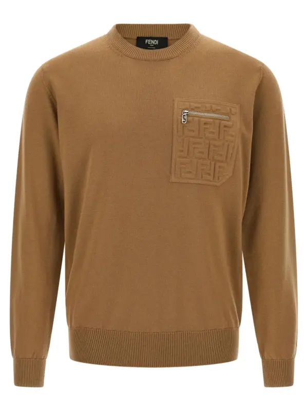 FF pocket sweater FENDI Beige