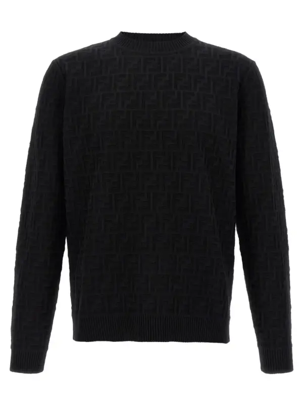 FF jacquard sweater FENDI Black