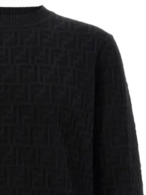 FF jacquard sweater Man FENDI Black