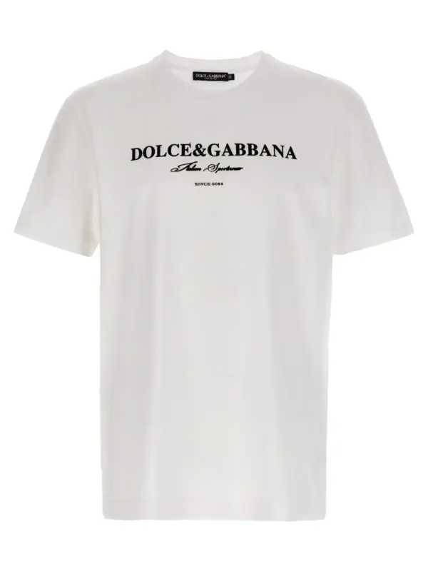 Flock print t-shirt DOLCE & GABBANA White/Black