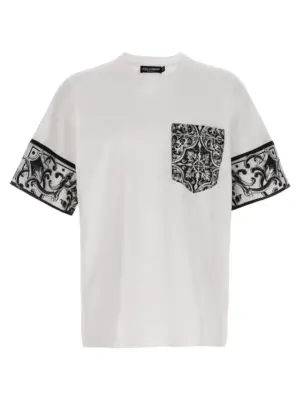 'Maiolica' print T-shirt DOLCE & GABBANA White/Black