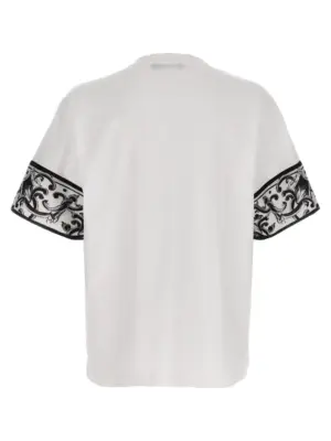 'Maiolica' print T-shirt G8SB2TG7O8YW0800 DOLCE & GABBANA White/Black