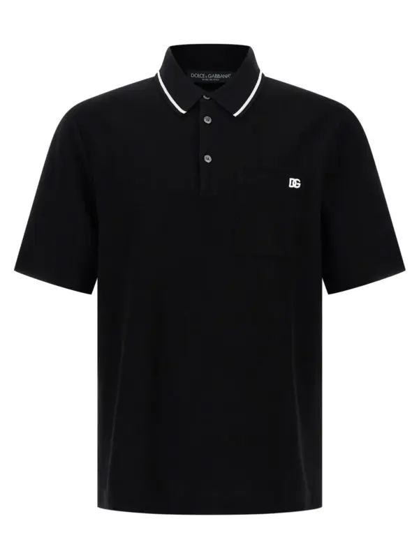 Embroidery polo shirt DOLCE & GABBANA Black