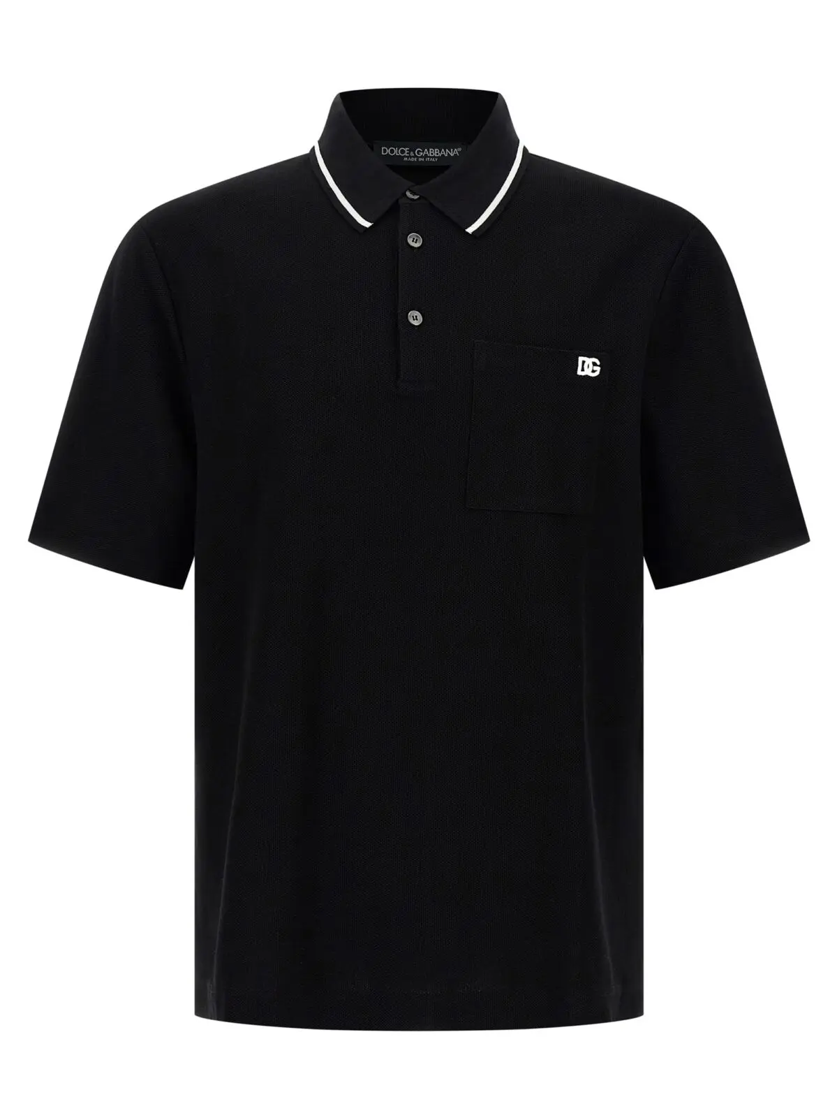 Поло Dolce Gabbana з вишивкою Чорне 1 Embroidery polo shirt DOLCE & GABBANA Black