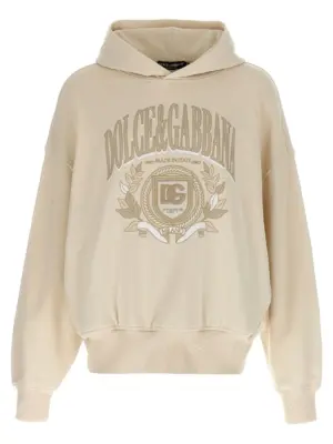 Embroidered hoodie DOLCE & GABBANA Beige