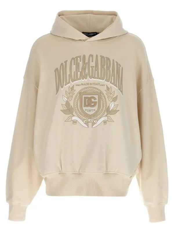 Embroidered hoodie DOLCE & GABBANA Beige