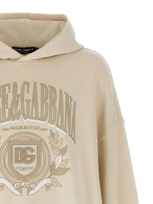Embroidered hoodie Man DOLCE & GABBANA Beige