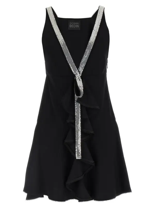 Studded ribbon dress GIOVANNI BEDIN Black