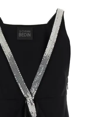 Studded ribbon dress Woman GIOVANNI BEDIN Black