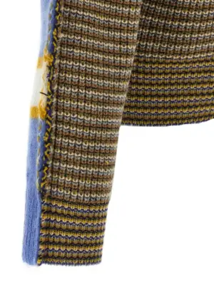 Contrast back sweater 67% mohair wool 28% nylon 5% wool MARNI Multicolor