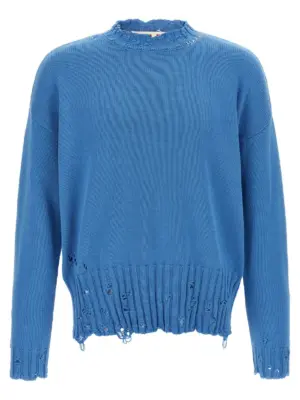 Logo embroidery sweater MARNI Blue